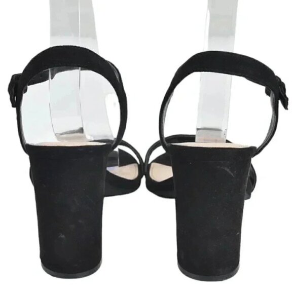 Abound Block Heel Sandal Black  Faux Suede Size 9 - Picture 2 of 3